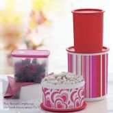 Tupperware Super Instantâneas + Freezertime kit 4 peças Vermelho