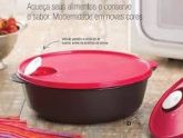 Tupperware Cristalwave 1L Preta e Vermelha