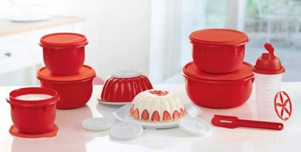 Tupperware Kit Batedeira  Vermelho 8 Peças